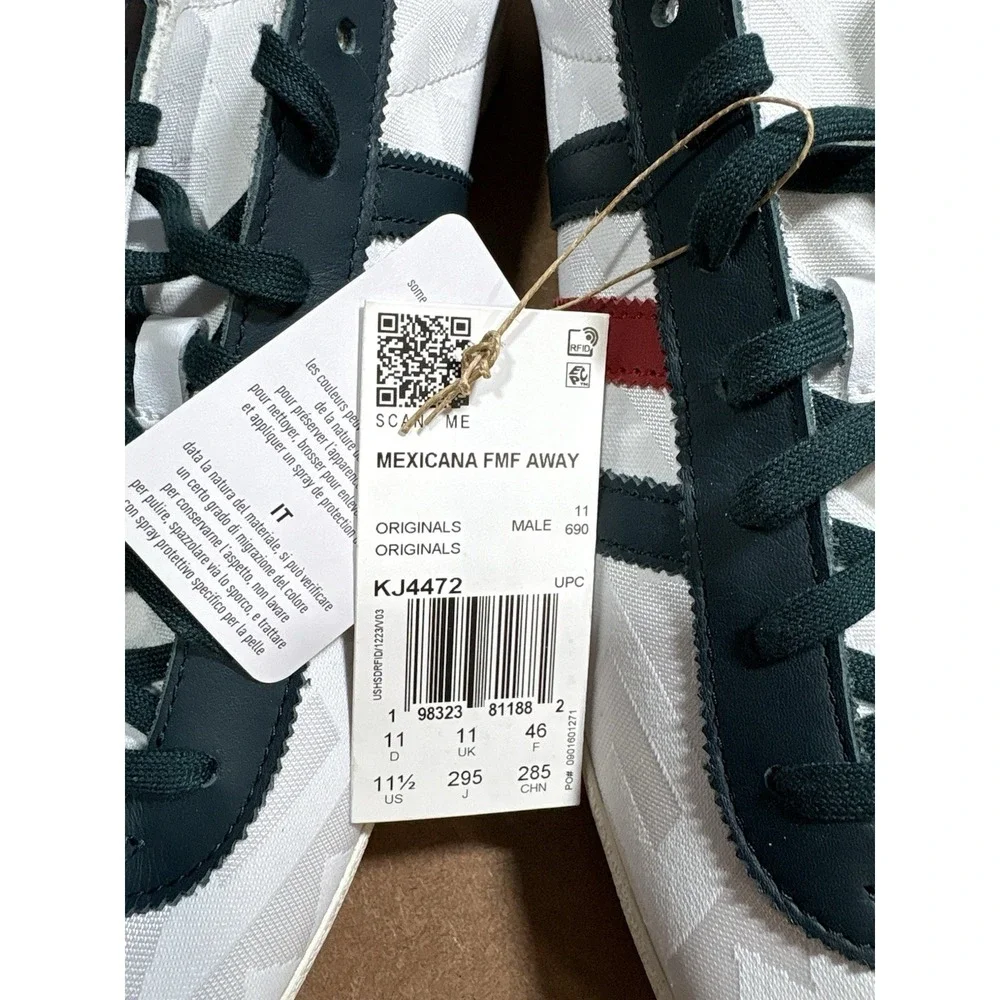 Adidas Team Mexicana FMF Away KJ4472 Mexico Shoes Men's Size 11.5 NEW